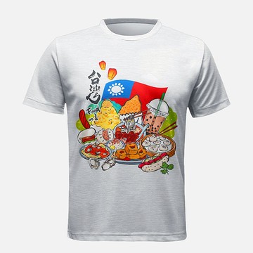 Anti-Arctic 吸濕快排 短袖T恤 台灣美食 白(男女同款)