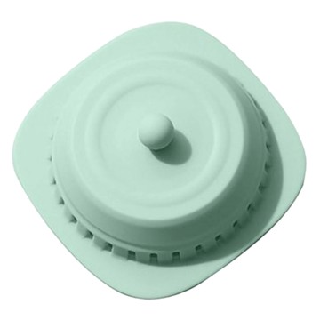 矽膠按壓式防堵防臭地漏蓋  15 x 15 x 2 cm  抹茶綠  1個