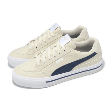 休閒鞋 Court Classic Vulc FS SL 男鞋 女鞋 米白 藍 皮革 復古 運動鞋 39756811