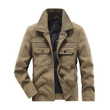 冬季保暖羽絨服男潮牌工裝棉衣夾克翻領休閑上衣男士燈芯絨外套男