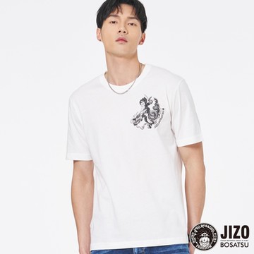 地藏小王 BLUE WAY – 騎龍地藏短TEE(象牙白)