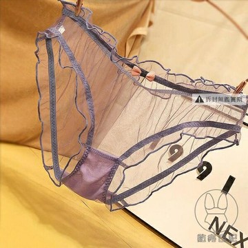 日系性感少女蕾絲內褲超薄透視三角褲火辣誘惑中低腰底褲網紗【倪醬小鋪】