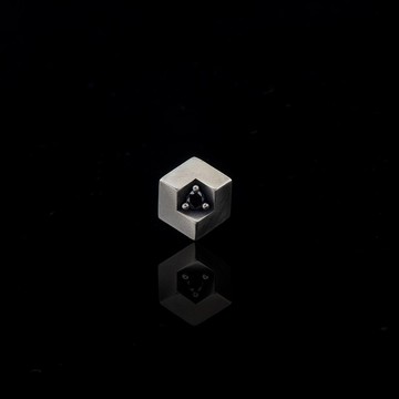 曼谷 - 黑鑽與 925 純銀氧化處理耳釘