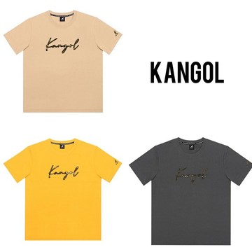 【毒】KANGOL 男女落肩繡花草寫棉T(3色)【APP下單10%回饋】