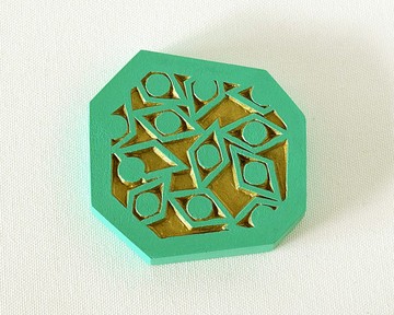 幾何手鏡迷你（銳眼-綠色）