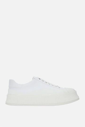 JIL SANDER recycled canvas and rubber flatform sneakers Man