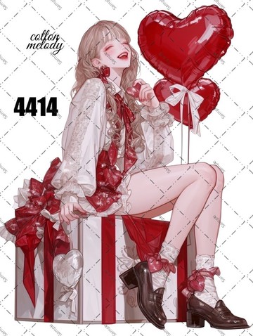 original sticker no.4414 人物貼紙 原創貼紙 原創人物貼紙 裝飾貼紙 cotton melody