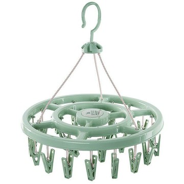 家用涼衣架掛鉤圓盤轉盤夾多夾子曬晾衣服襪子陽臺園衣架圓形功能