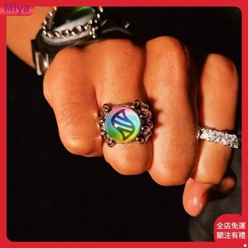 寶可夢超級進化戒指 開口可調節 精靈主題飾品 情侶對戒 日常穿搭 收藏展示 送禮首選 動漫周邊 小眾飾品 交換禮物