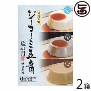 あさひ ジーマーミ豆腐 琉の月(るのつき) 黒糖 プレーン 黒ごま 各2カップ ×2箱 沖縄 人気 惣菜 デザート タレ付