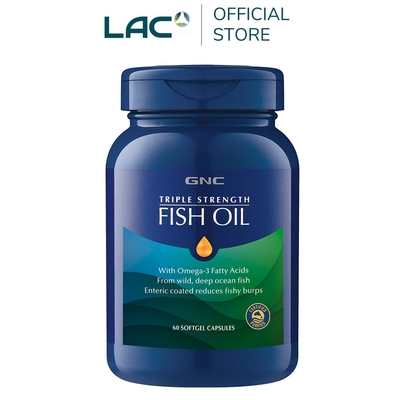 【LAC利維喜】GNC健安喜 三效魚油膠囊60顆(一顆抵3顆/3倍omega-3/快速到貨)