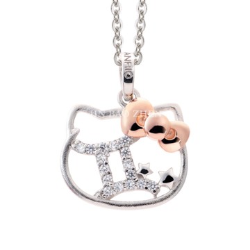 Hello Kitty凱蒂貓-雙子座(5/21~6/20)-星座銀飾墜子