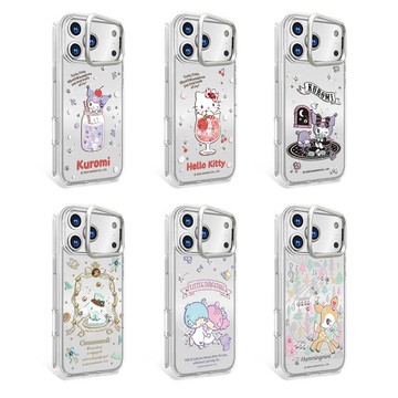 三麗鷗 iPhone 17/16 軍規防摔隱形立架水晶彩鑽手機殼-多圖可選1