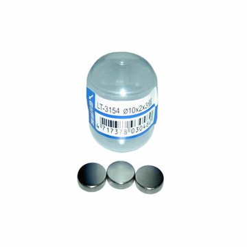 【文具通】MIN SHIN 旻新LT-3154強力磁鐵圓型 10x2mm*3入 R6010052【APP滿額下單10%點數(單一帳號最高5000點)】1/31止