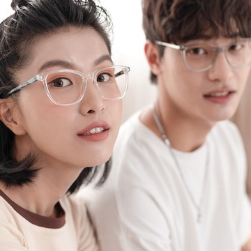 FROMEYES 高折射率濾藍光×板材貓眼透明框眼鏡