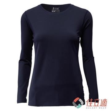 3M-佳立適-升溫蓄熱保暖衣-女圓領-藍色