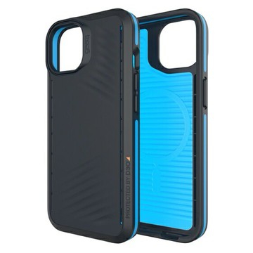 強強滾~Gear4 iPhone 13 Pro Max 6.7吋 黑藍條紋磁吸款-手遊專用頂級軍規防摔保護殼 手機殼皮套