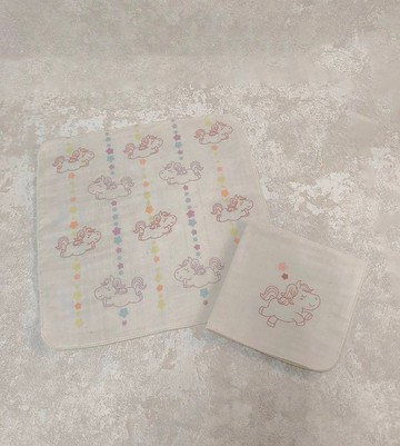 四層紗布方巾-2入-小馬豆-童話小馬