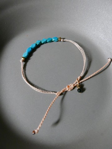 量身訂製/阿富汗藍松石可調蠟繩