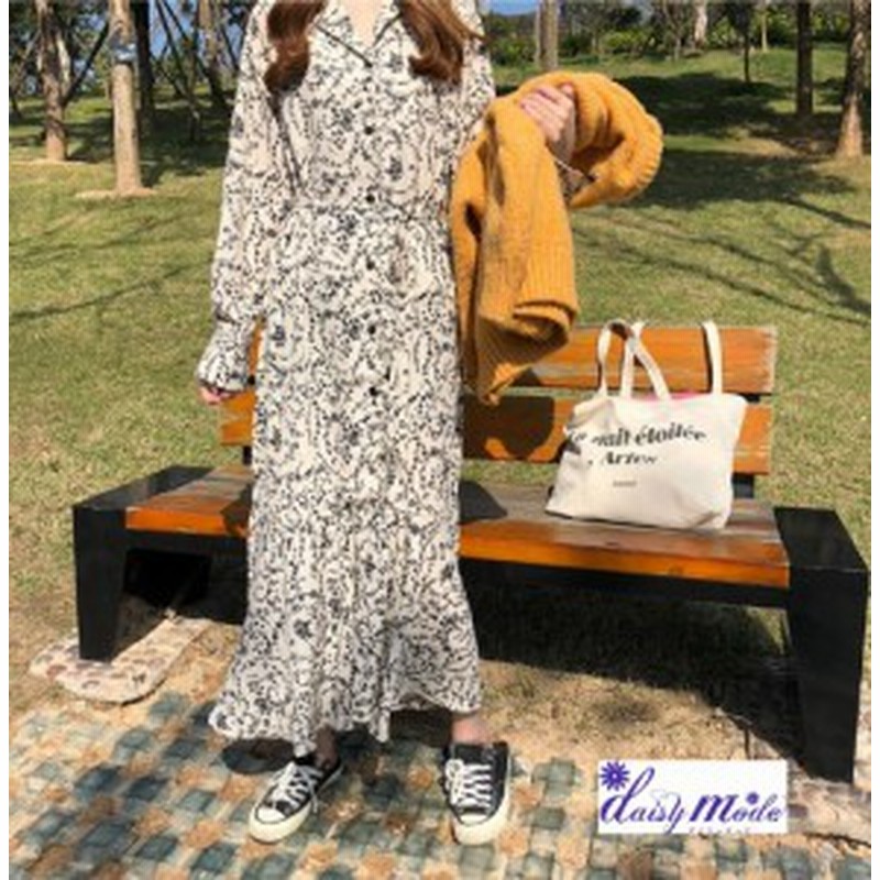 花柄のワンピースマキシ丈 春 花柄のワンピース 前開き花柄のワンピース 長袖 カジュアル ロング ワンピース 通販 Lineポイント最大1 0 Get Lineショッピング