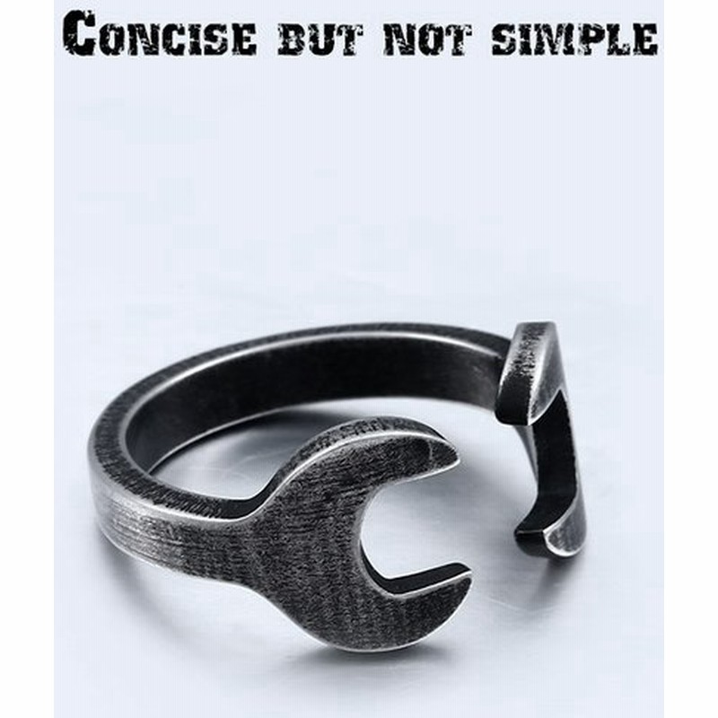 指輪 メンズ 黒 ブラック レンチ チタン ステンレス リング おしゃれ 大人 工具 ごつい かっこいい 通販 Lineポイント最大0 5 Get Lineショッピング