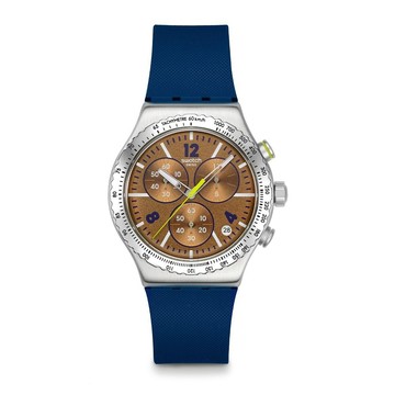 【swatch】SIDEREAL GLOW 金屬手錶/男錶/女錶/瑞士製造 YVS534 (43mm)