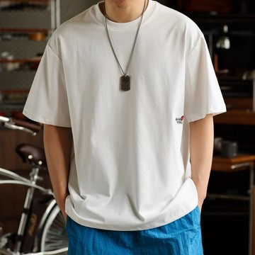 Wuluwear 美式橄欖球主題刺繡涼感TEE男220g索羅娜圓領短袖T恤夏