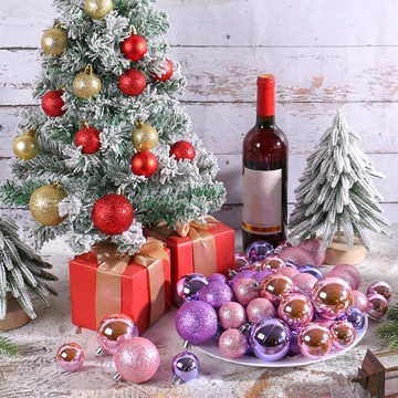 洛陽牡丹 耶誕節裝飾品聖誕球掛件44個場景佈置吊飾掛飾聖誕樹盒裝掛件