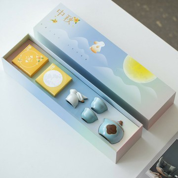 馬克杯 水杯 隨手杯 牛奶杯 中秋節汝窯陶瓷茶具商務活動禮品公司送客戶送員工伴手禮印LOGO