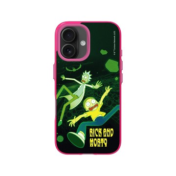 iPhone 16 Clear 粉漾桃 - 瑞克和莫蒂 Rick and Morty - 瑞克和莫蒂-多元宇宙