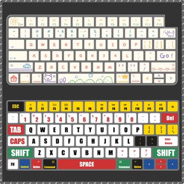 適用于蘋果一體機iMac A3118 A1644 A2449 A2450 A1314妙控2代無線鍵盤膜magic keyboard保護套卡通彩繪女生