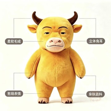 ✅品質把關✅超火牛來周邊手辦漲停卡通牛  擺件  桌面治癒系列辦公桌裝飾