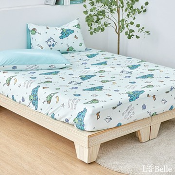 義大利La Belle Disney-怪獸檸檬塔 眠綿冰涼感床包枕套組+可水洗枕組-單人105X186CM【超值組合】
