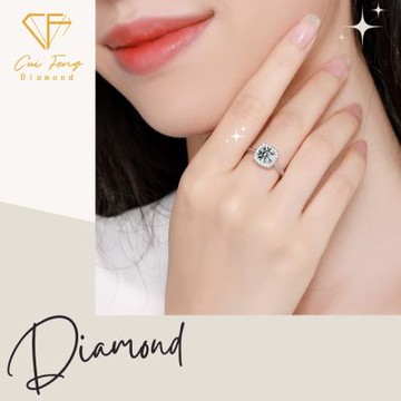 【CF鑽飾】女戒 莫桑鑽《公主方包》戒指 鑽戒 情人節禮物 生日送禮 飾品 求婚 告白