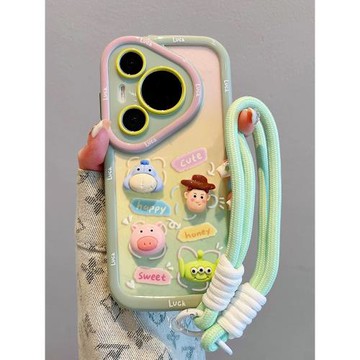 卡通立體總動員用于三星s21ultra手機殼s24+保護套s21 FE軟S22創意S23防摔note20ultra透明note10手繩a53/a72