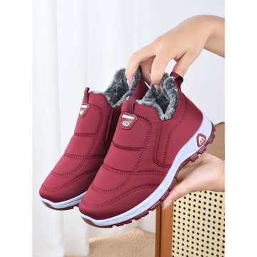 A老北京棉鞋女加絨保暖老人鞋中老年防滑軟底媽媽鞋厚底防水棉靴