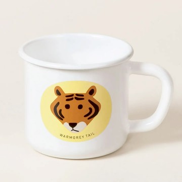 韓國 WARMGREY TAIL 琺瑯馬克杯 一隻老虎