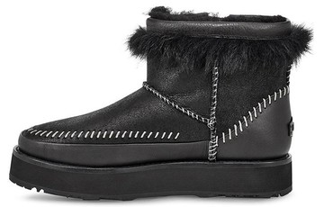 WMNS UGG FLUFF PUNK BOOT FLEECE LINED BLACK
