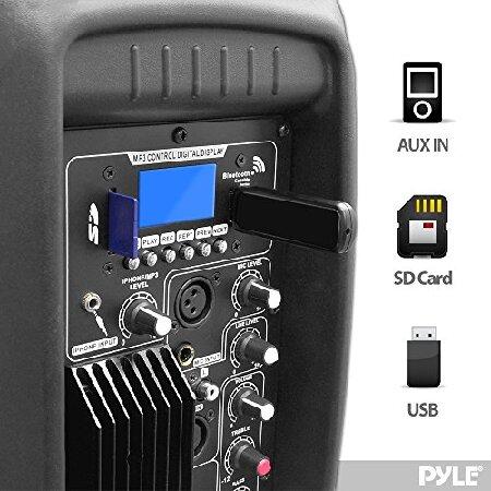 PYLE-PRO Powered Active PA Loudspeaker Bluetooth System 10 Inch Bass Subwoofer Monitor Speaker and Built-in USB for MP3, DJ Party Stereo Amp Sub for