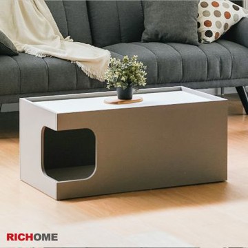 RICHOME 小豆貓茶几桌 (奶茶色) W90xD48xH40.5CM