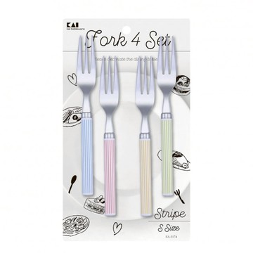 條紋叉子(4入)