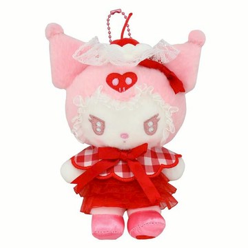小禮堂 Sanrio 三麗鷗 粧美堂 酷洛米 絨毛玩偶吊飾 (櫻桃鮮奶油)