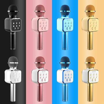 工廠跨境熱銷無線藍牙麥克風話筒音箱一體家庭KTV唱歌變聲器話筒【宜家良品百貨】