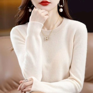 秋冬上衣 長袖針織衫 秋冬毛衣 多巴安圓領上衣 短袖毛衣 針織彈力 素面上衣 多色入羊毛羊絨套頭短袖寬鬆針織衫.789