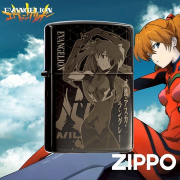 ZIPPO新世紀福音戰士：明日香Ver2防風打火機 ZA-6-A30  黑色鈦塗層 清透光澤 雷射雕刻 終身保固