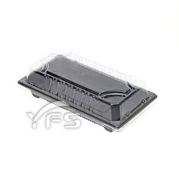 TS-006壽司盒(黑) (外帶餐盒/水果盒/手捲盒/冷盤/沙拉/生魚片/塑膠餐盒)【裕發興包裝】YL100