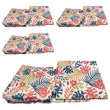 拉鍊包覆防潑水收納袋 無紡布/PE塗層  55 x 55 x 46cm  粉葉子  4個