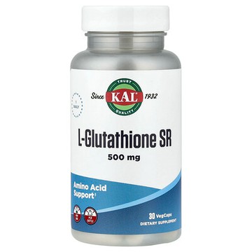 KAL, L-谷胱甘肽 SR，500 毫克，30 粒素食膠囊