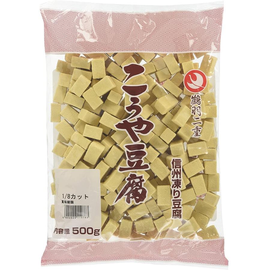 登喜和冷凍食品 鶴羽二重 高野豆腐 こうや豆腐 四角カット 500g