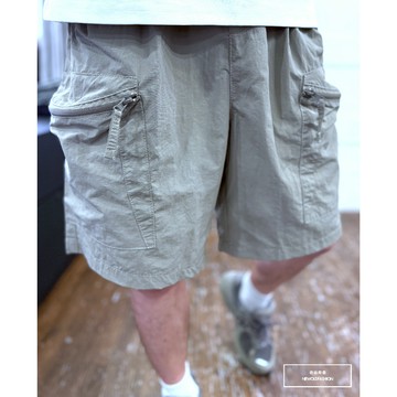 Nor.116重磅雙側梯形口袋工裝短褲-灰卡其《NOR9903116》